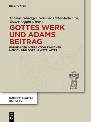 cover image of Gottes Werk und Adams Beitrag